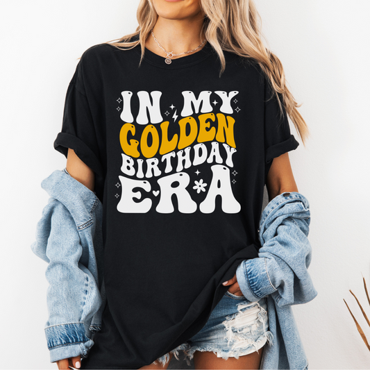 In My Gold Era White Font Graphic Tee