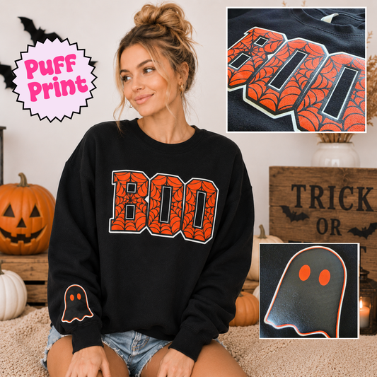 BOO Puff Ink Sweatshirt- Adults (S-3XL)