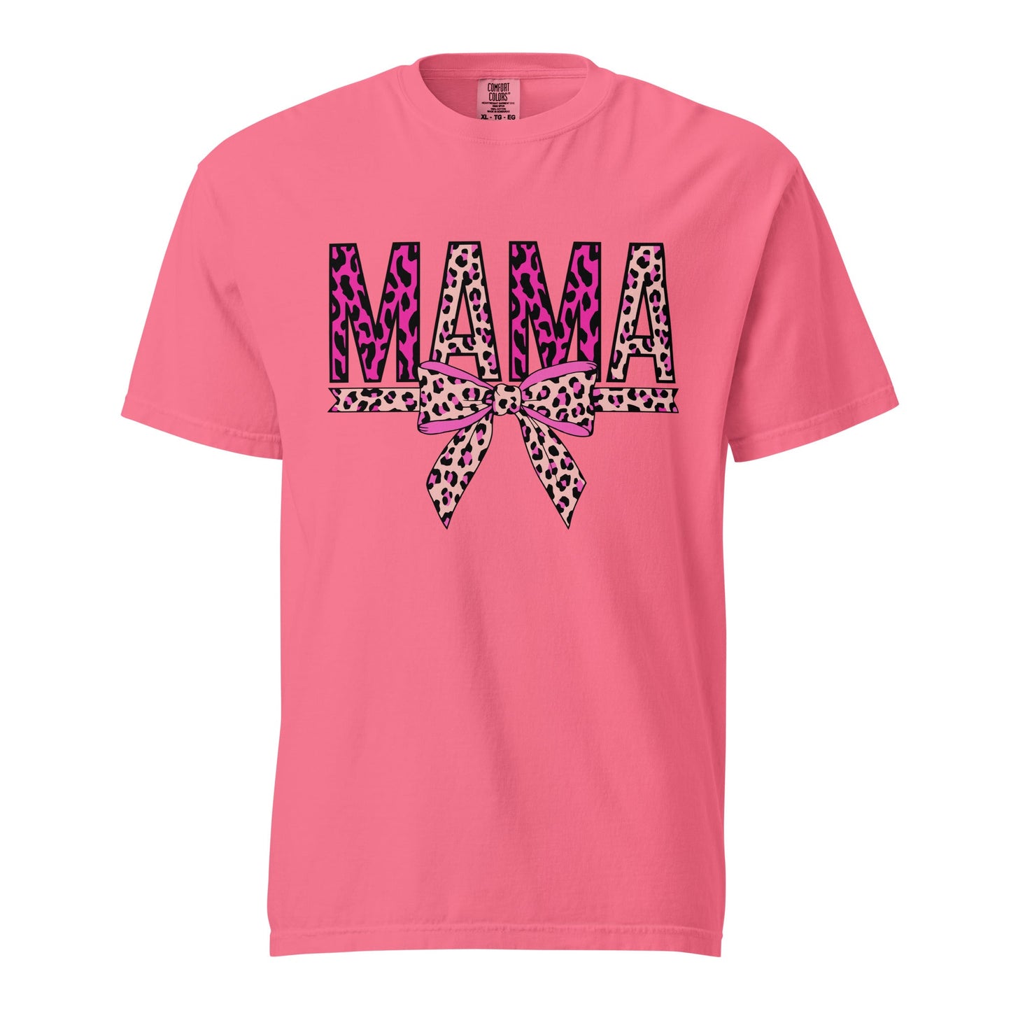 Mama Leopard Print Graphic Tee - Soft, Breathable Unisex Style