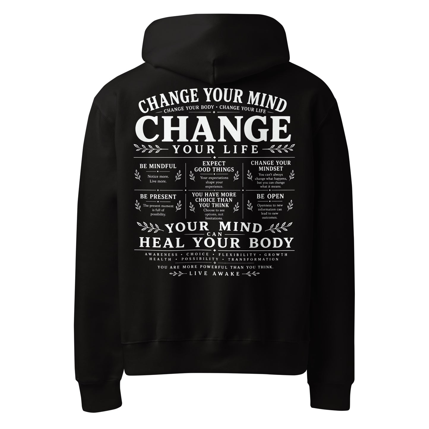 Change Your Mind Change Your Life Hoodie | Mindfulness & Self Growth Hoodie
