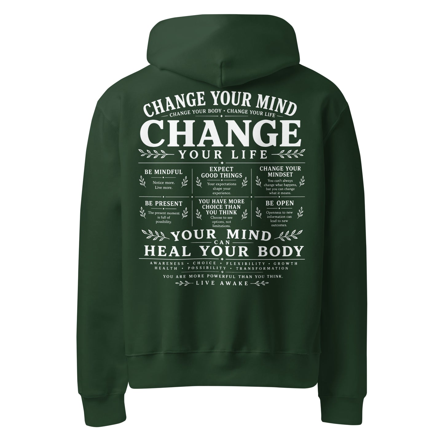 Change Your Mind Change Your Life Hoodie | Mindfulness & Self Growth Hoodie