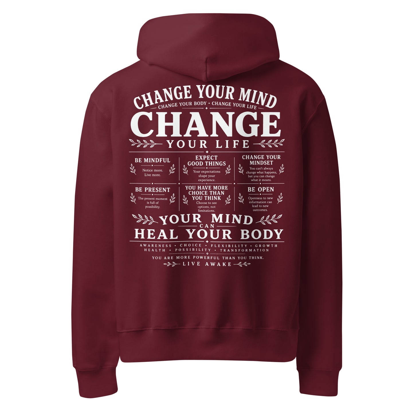 Change Your Mind Change Your Life Hoodie | Mindfulness & Self Growth Hoodie