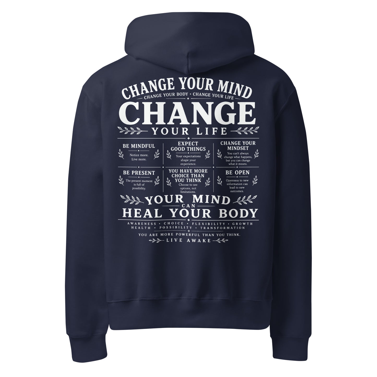 Change Your Mind Change Your Life Hoodie | Mindfulness & Self Growth Hoodie