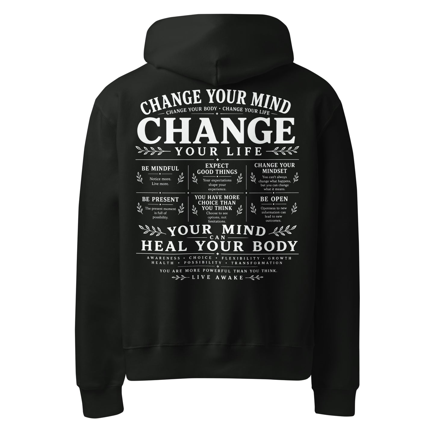 Change Your Mind Change Your Life Hoodie | Mindfulness & Self Growth Hoodie